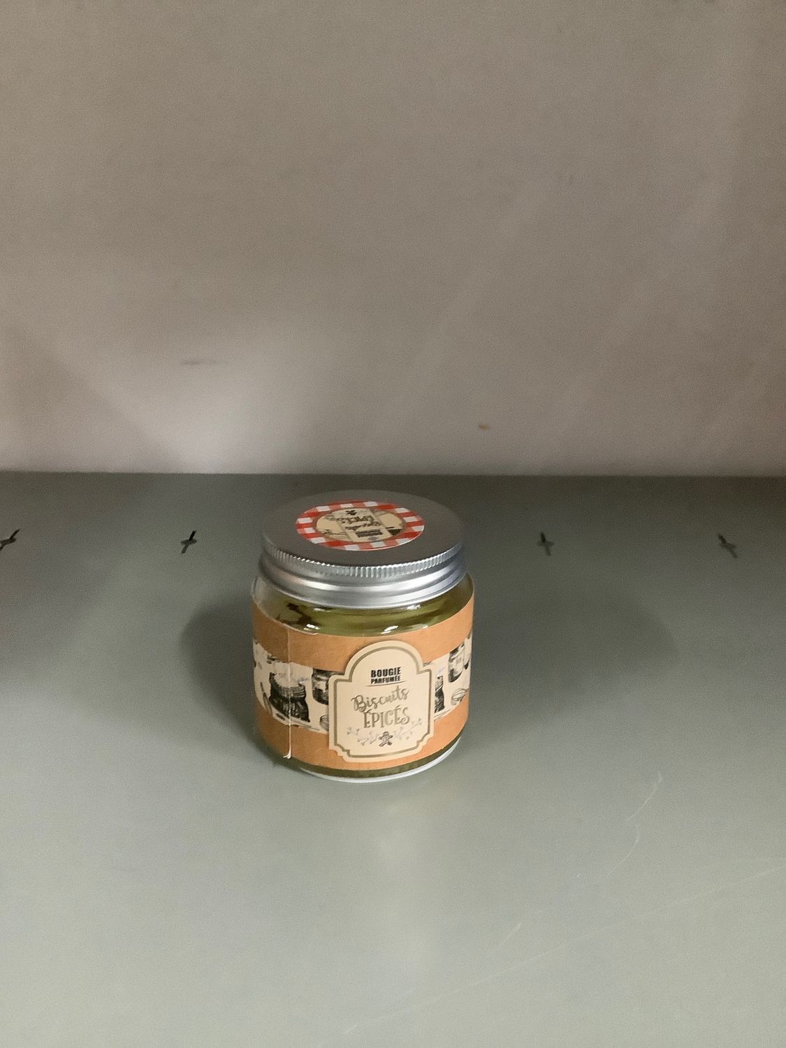 BOUGIE PARFUMÉ EN VERRE BISCUITS ÉPICES 65gr(RW)