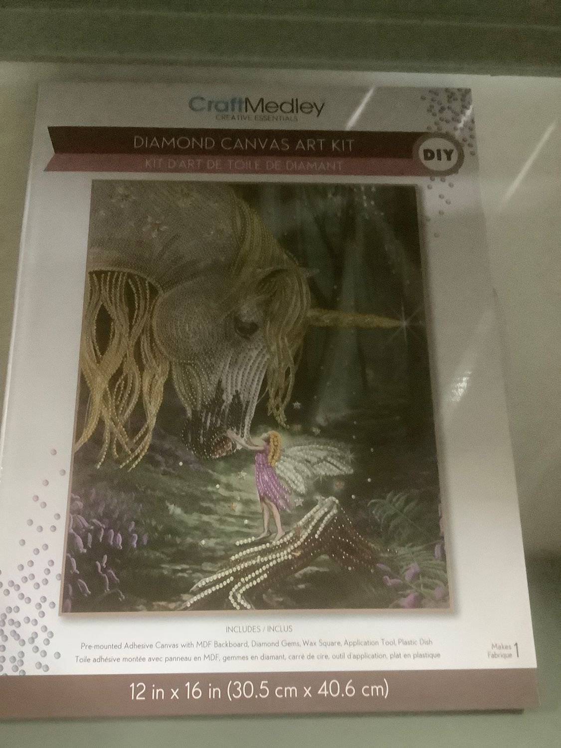 Diamont painting 12x16 ‘´ licorne  (A4-1)