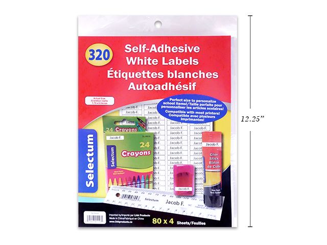 ÉTIQUETTE AUTOCOLLANTE 320 MCX 1.75X0.5PO(RW)