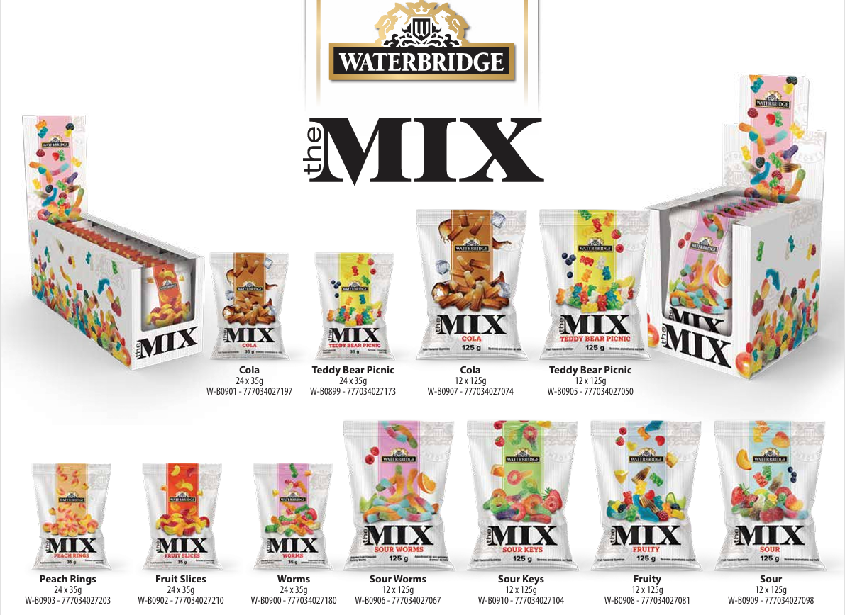 BONBONS MIX SAC DE 125GR  6 X 12 UN ( 1 CS DE CH)