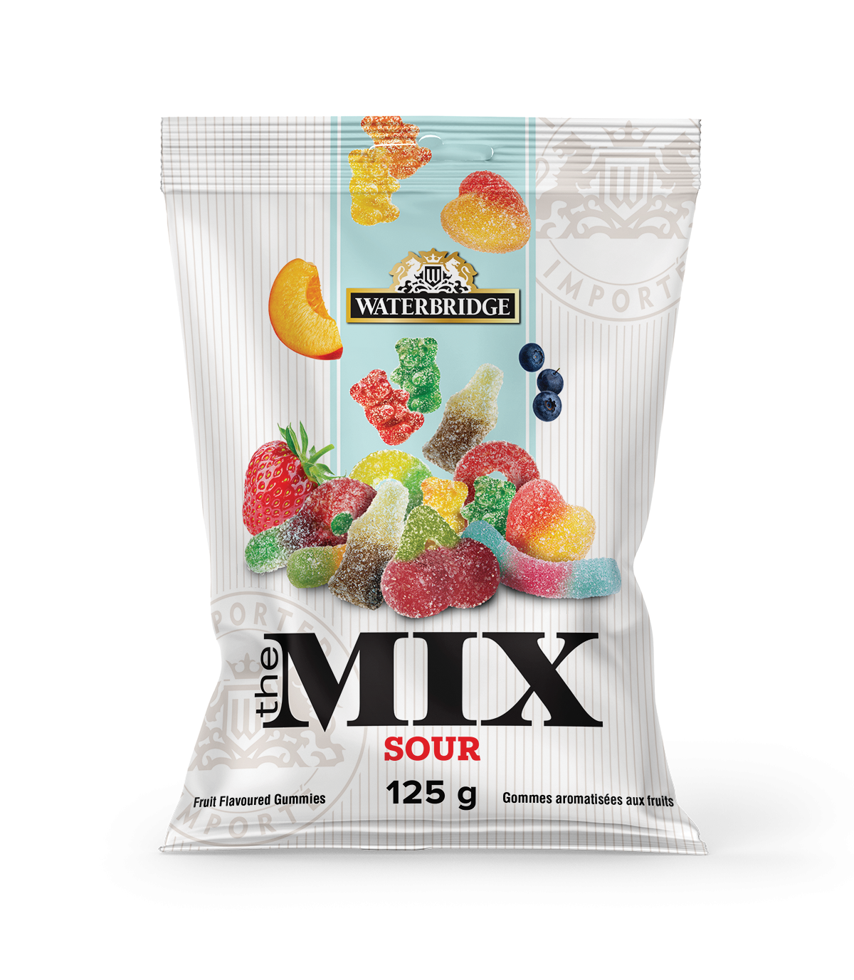 WATERBRIDGE BONBONS SURS ASSORTIES 125GR (12)