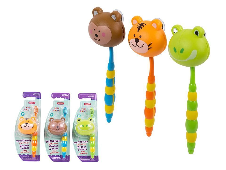 BROSSE A DENT AVEC COUVERCLE POUR ENFANTS 3 ASST(E1-4)