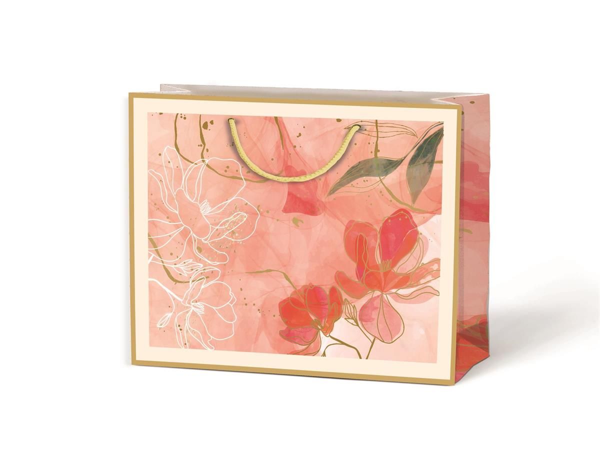 SAC CADEAU FLORAL ROSE MEDIUM(C7-7)