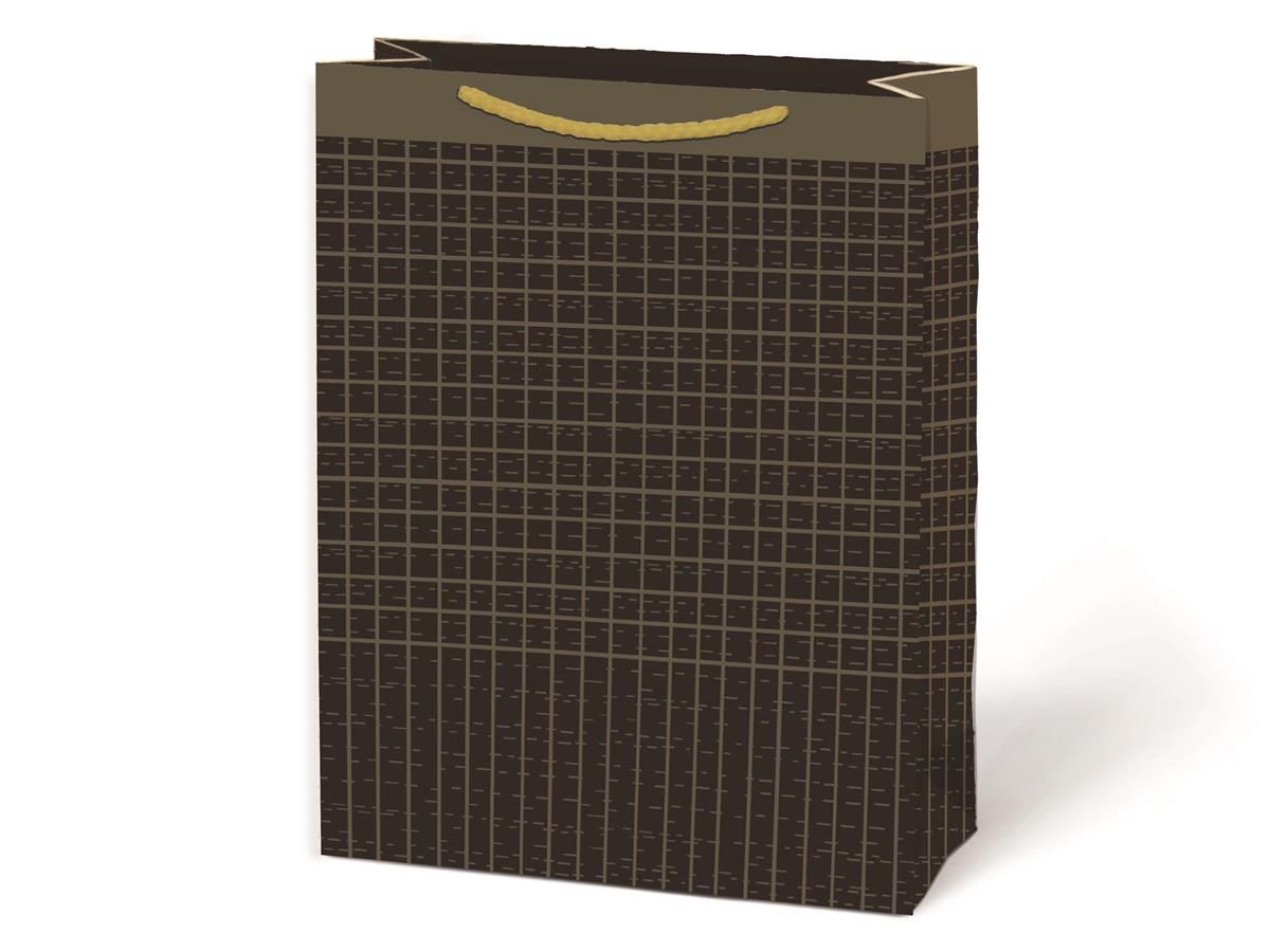 SAC CADEAU LIGNÉ FONCÉ MEDIUM(C7-7)