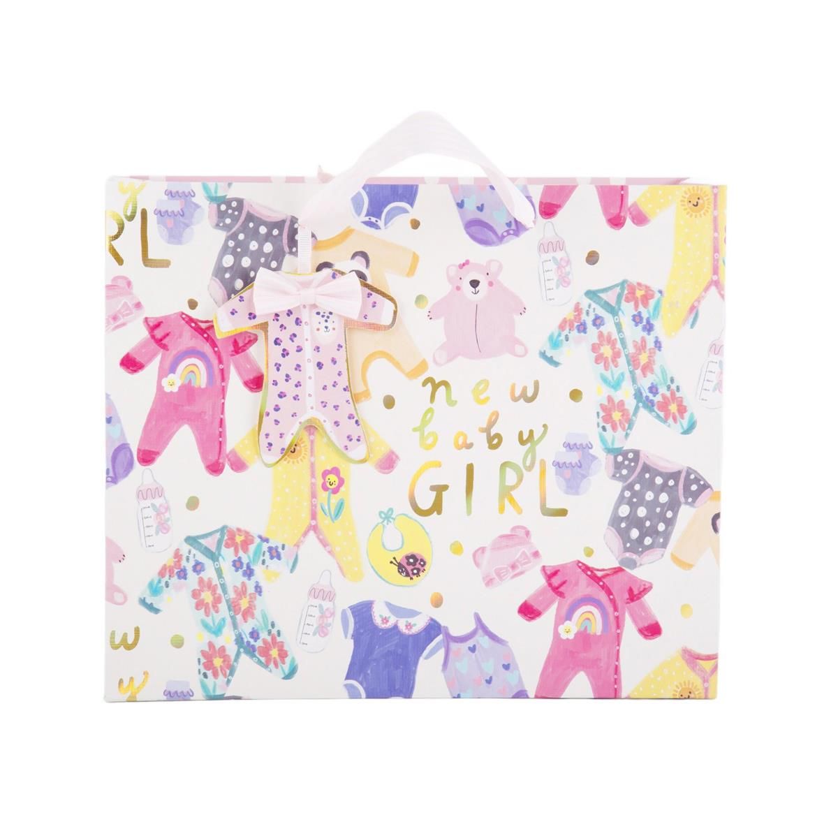 SAC CADEAU BÉBÉ FILLE HORIZ LARGE(C8-3)