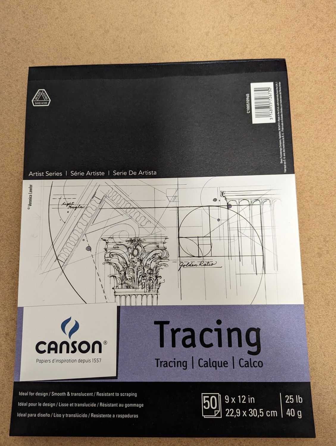 Tablette Canson à calquer 9x12 50 fls (J2-2)