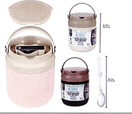 CONTENANT ISOLANT ACIER INOX AVEC CUILLERE EN MÉTAL 20 OZ(M5-1)