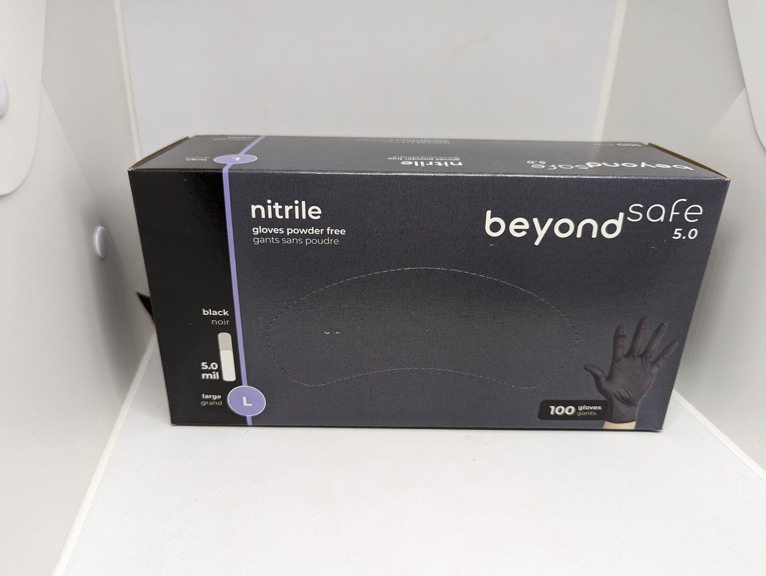 GANTS SANS POUDRE NITRILE  BEYOND NOIR  LARGE