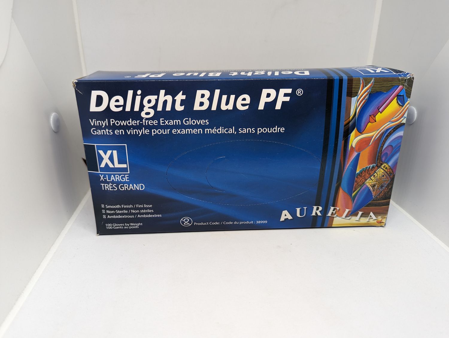 GANTS EN VINYL POUR EXAMEN MEDICAL SANS POUDRE  XL