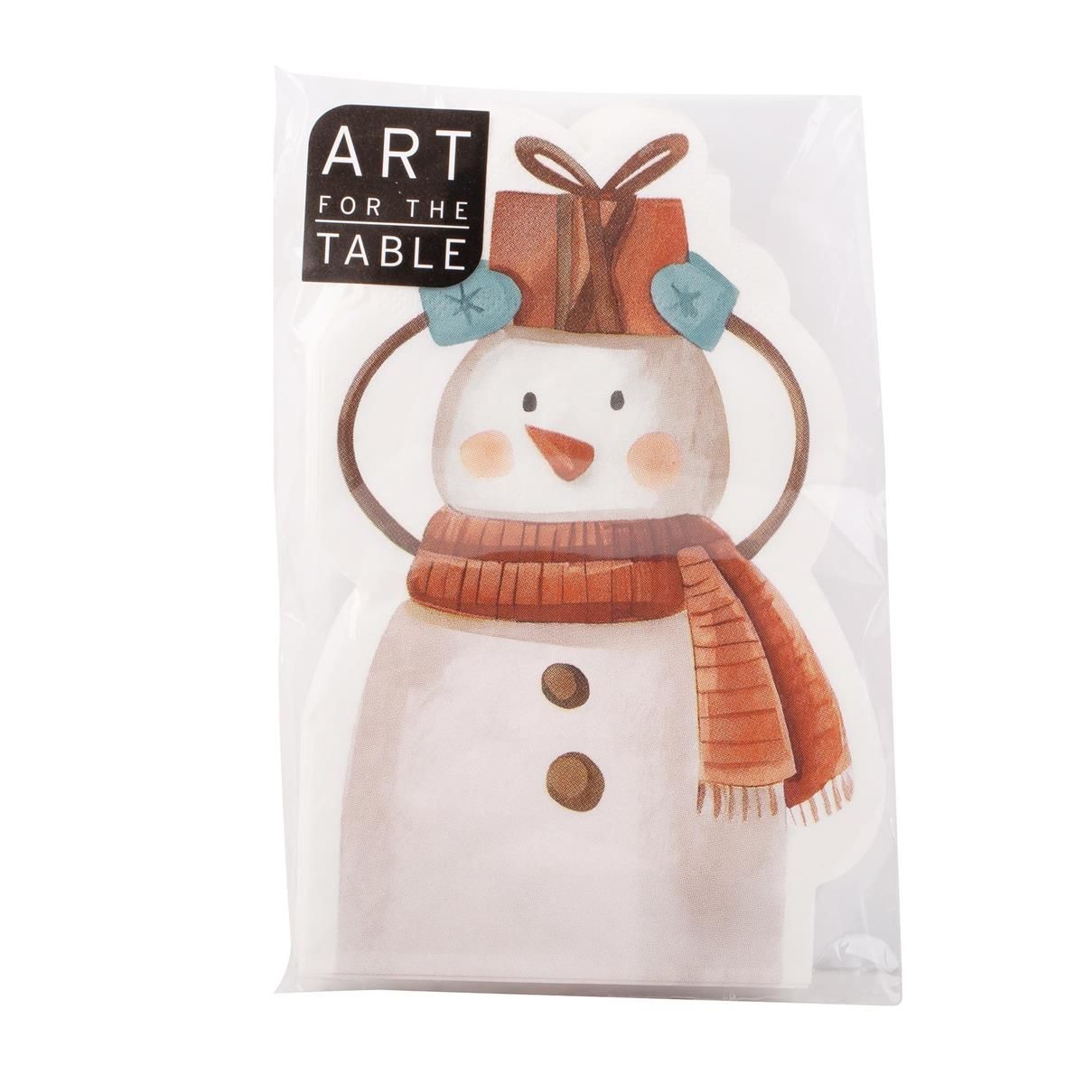 SERVIETTE DE TABLE 13X13PO 20 MCX BONHOMME NEIGE (XM)