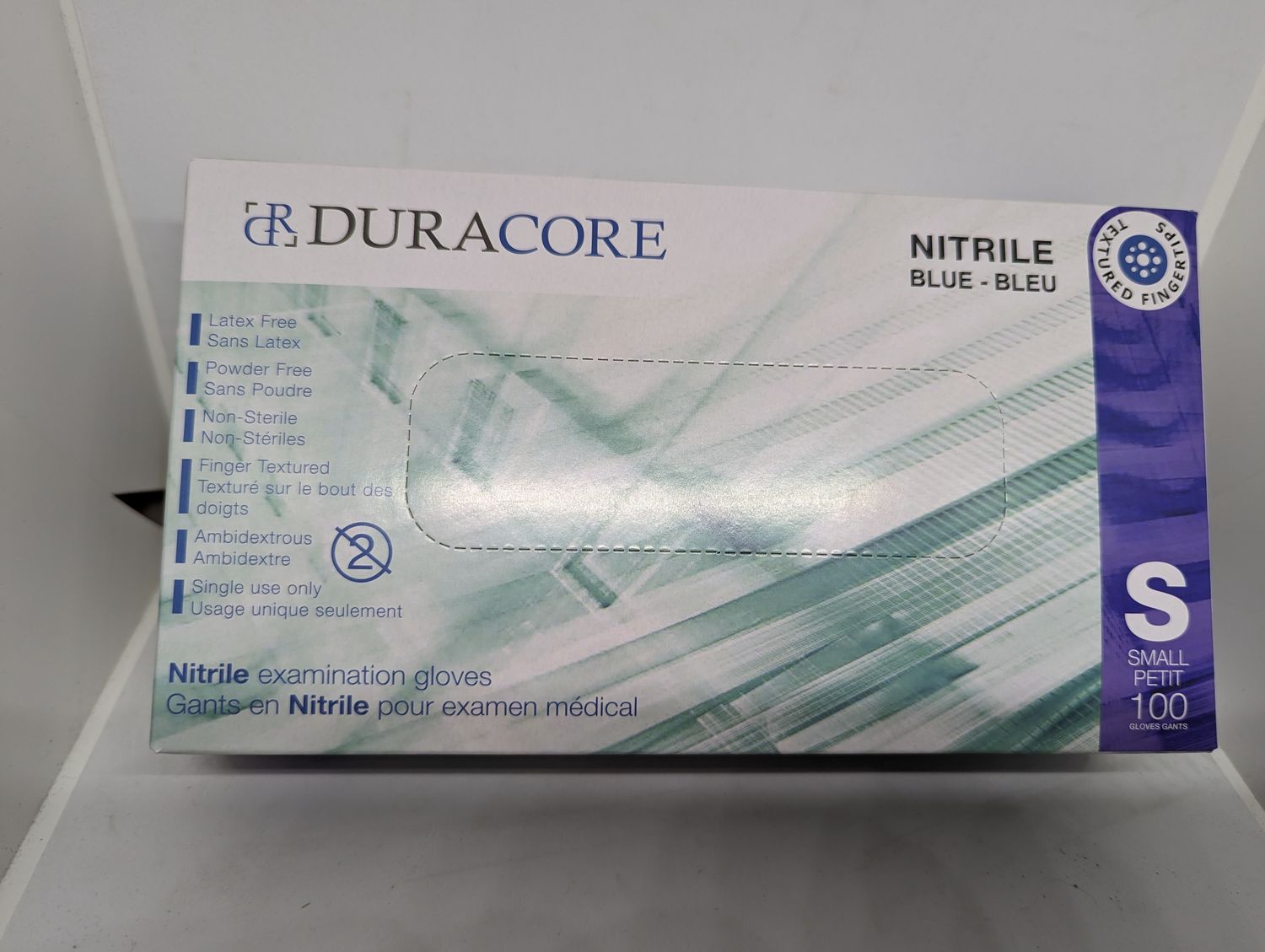 BOITE DE 100 GANTS  NITRILE BLEU PETIT DURACORE(N3-2)