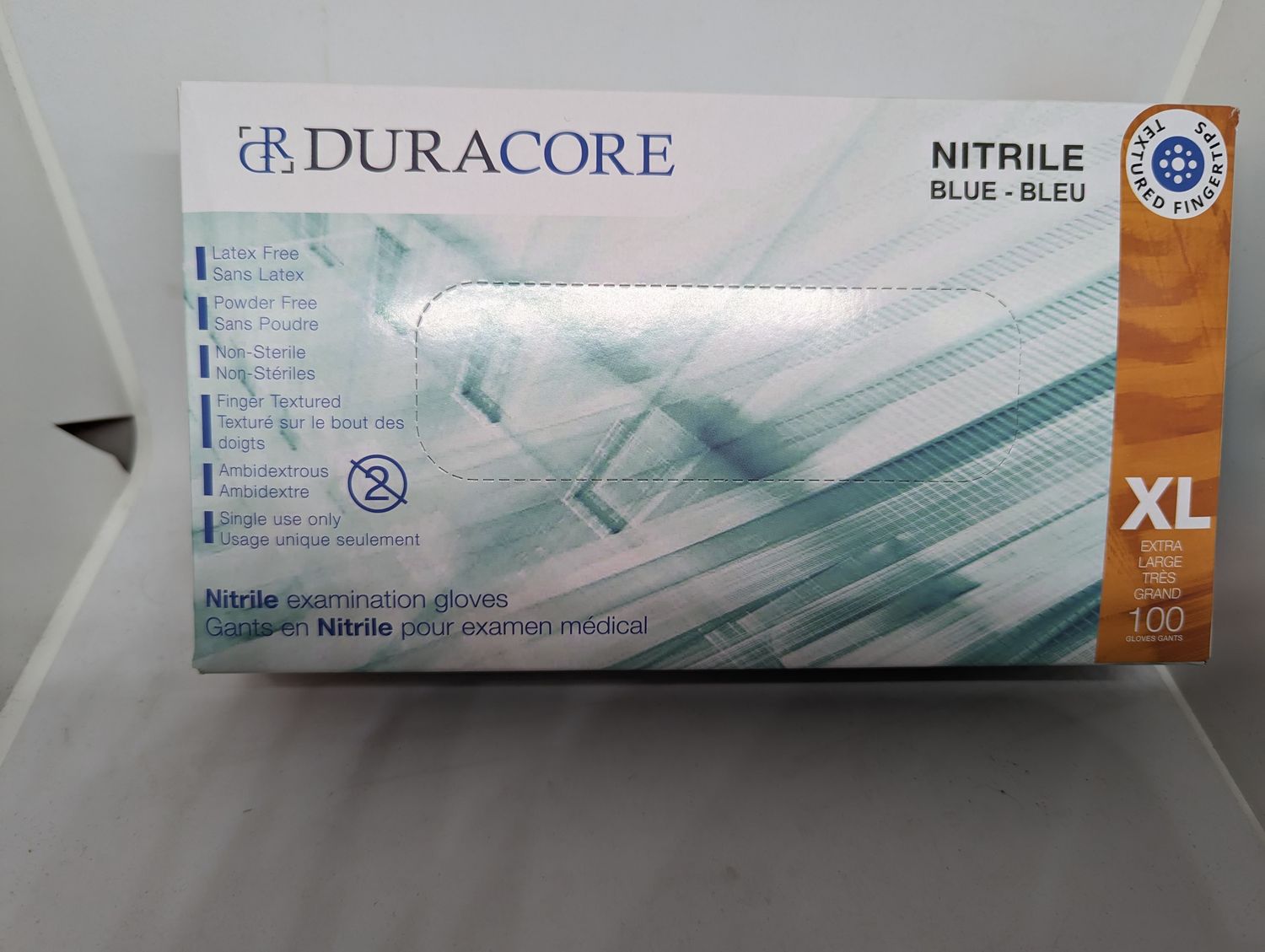 BOITE DE 100 GANTS NITRILE BLEU  X LARGE DURACORE(N3-2)