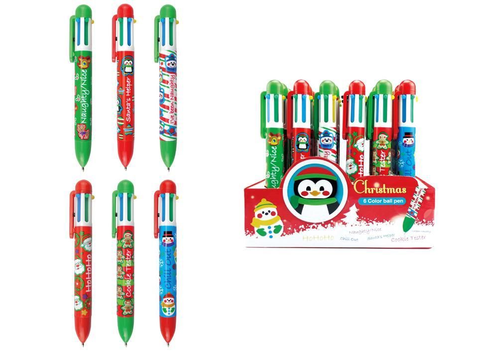 STYLO A BILLE 6 COULEUR 36 /PQT (XM)