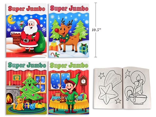 LIVRE DE COLORIAGE SUPER JUMBO 144 PGS 8X10.5 PO (XM)