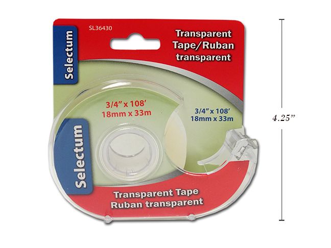 RUBAN ADHESIF 18MM X 33M TRANSPARENT(I4-1)