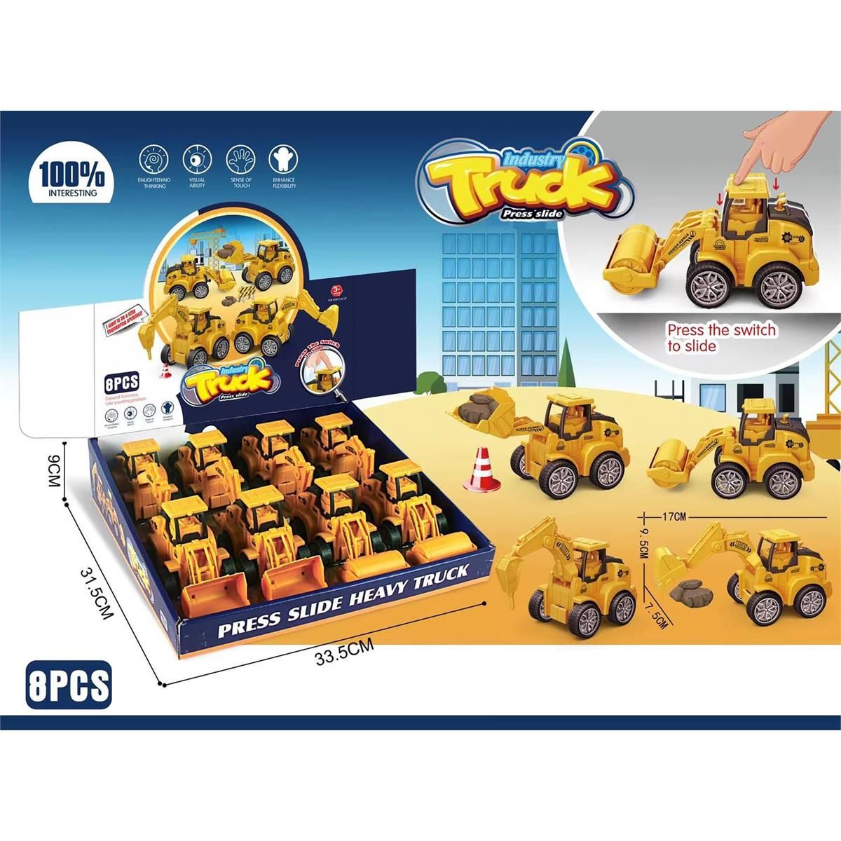 CONSTRUCTION CAMION PRESS ET GO (PRÉSENTOIR 8) (B9-7)