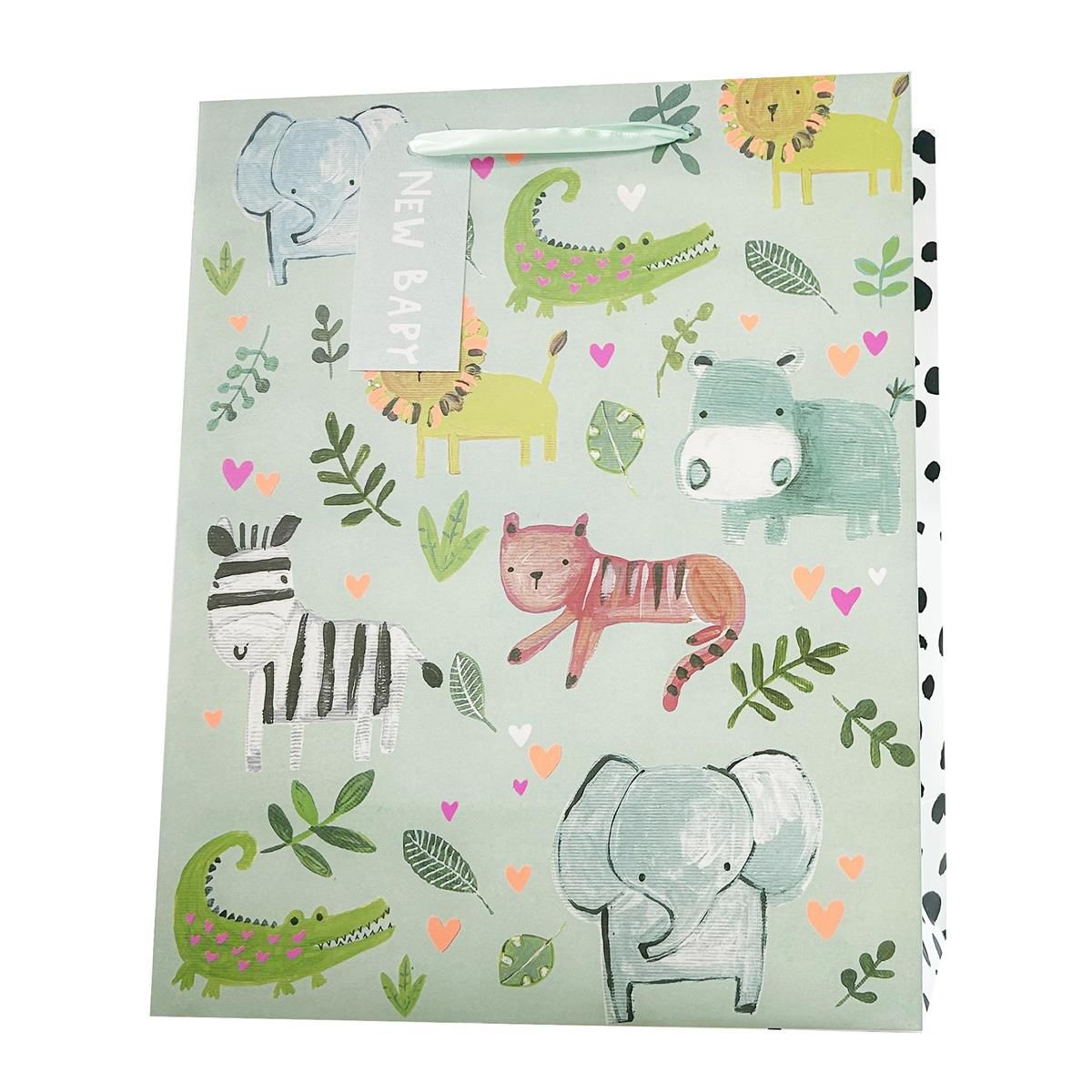 SAC CADEAU JUMBO ANIMAUX PASTEL (C7-5)