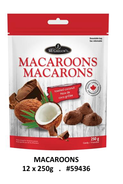 MCGREGORS MACARONS NOIX DE COCO 12 X 250GR (4.95)