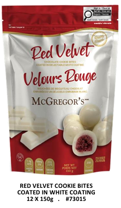 MCGREGORS BISCUITS VELOURS ROUGE CHOCO BLANC 150GR