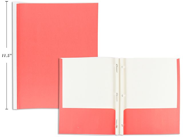 DUO-TANG CARTON AVEC ATTACHE ET POCHETTE ROUGE(J4-1)