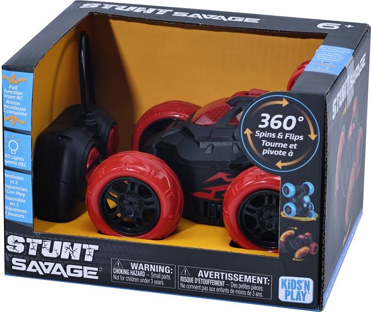 Voiture télécommandée RC Stunt Savage - 27 &amp; 49 MHz (2 couleurs assorties)   (PREB T3)