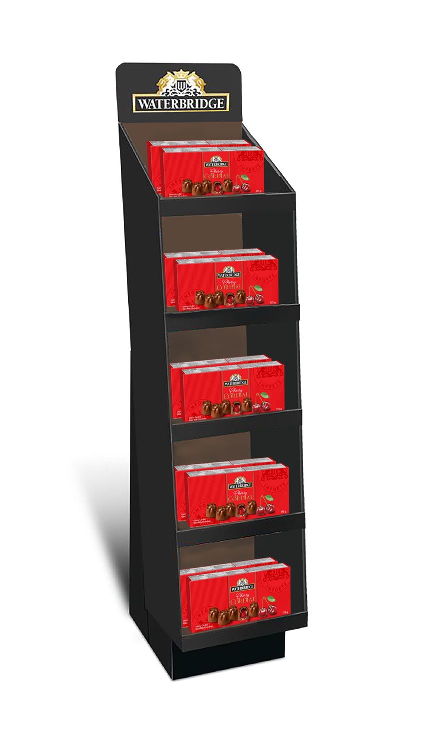 PRÉSENTOIR DE BOITE CHOCLAT CERISE 175G (72 UNITÉ)