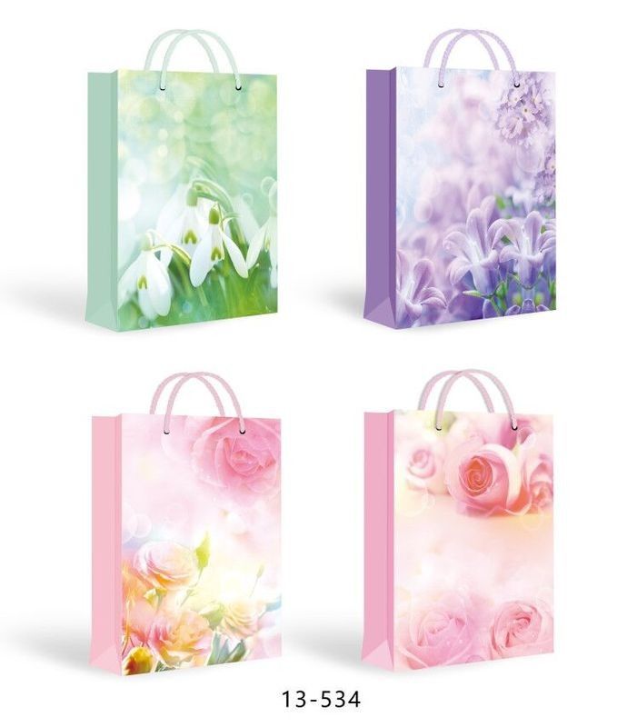 SAC CADEAU MOYEN BRILLANTS FLEUR(C4-3)