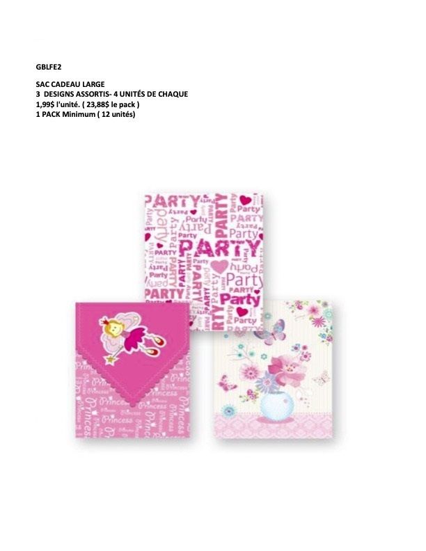 SAC CADEAU LARGE PARTY ROSE (D3-5)