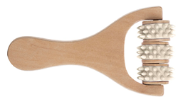 Petit masseur à main en bois - Blanc présentoir de 12 (PREB T1)