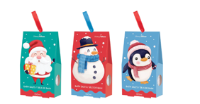 Mini sels de bain de Noël  100 g  3 asst ( présentoir de 18  ) (PREB T1)