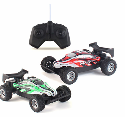 Voiture télécommandée RC Buggy 1:28 - 27 MHz (2 couleurs assorties)  (PREB T3)