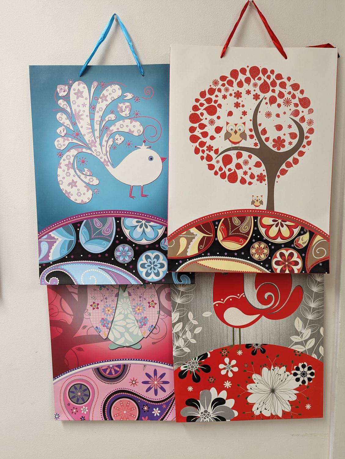 SAC CADAEAU  JUMBO  HIBOU  OISEAU (D3- 8)