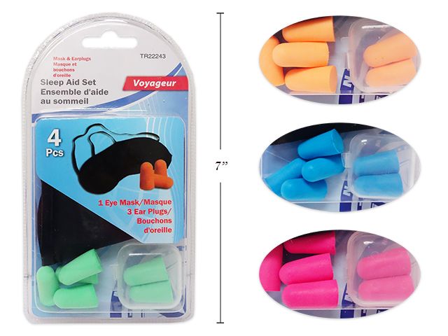 KIT MASQUE YEUX ET BOUCHONS D&#39;OREILLE (E2-1)