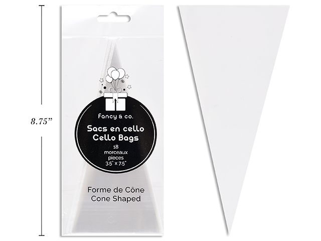 SAC CELLO FORME CONIQUE 3.5&#39;&#39; X 7.5&#39;&#39;(RW)