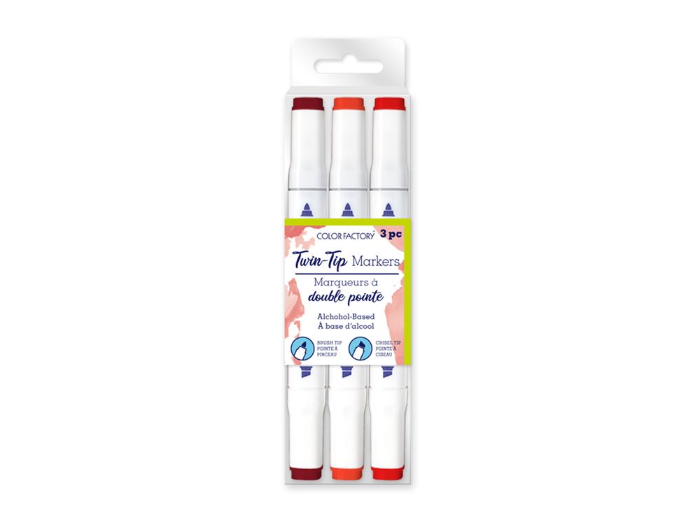 MARQUEUR À BASE D&#39;ALCOOL double pointe (fine et biseautée) ROSE(I2-7)