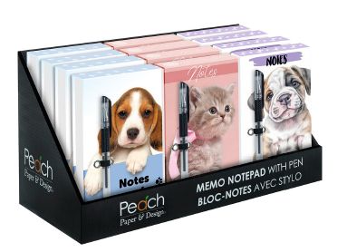 CAHIER DE NOTES AVEC STYLO – LÉVRIER, CHATON ROSE , CHIEN AQUARELLE