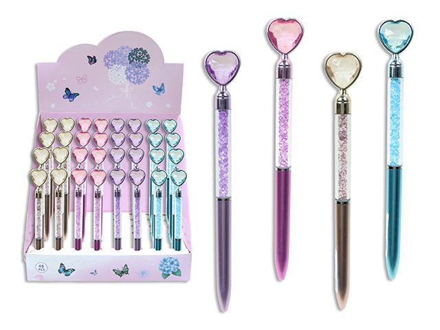 STYLO BILLE COEUR ET CONFETTI DSP 48(SV)