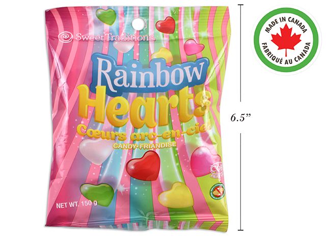 COEURS ARC-EN-CIEL FRIANDISE 150GR (SV)