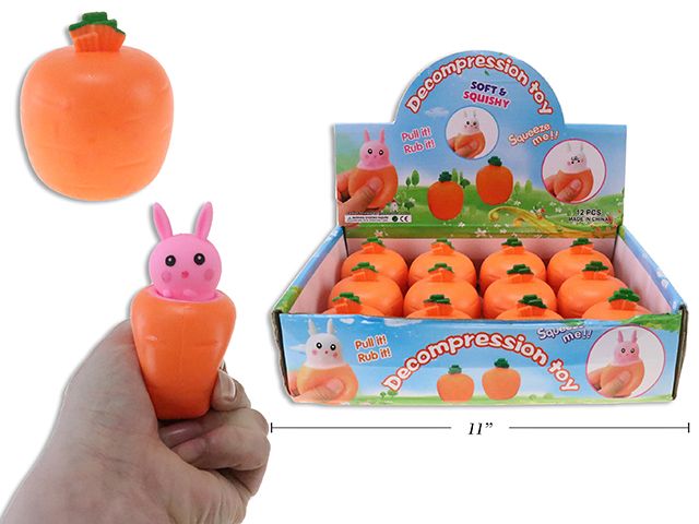 JOUET ANTI-STRESS CARROTTE DISP 12 (PQ)