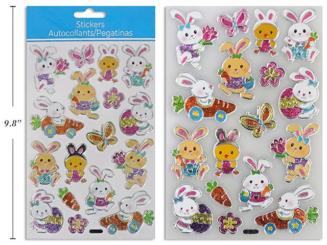 AUTOCOLLANTS LAPINS ET POUSSINS  (PQ)