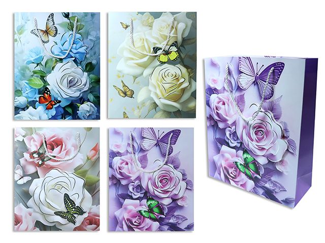 SAC CADEAU FLEURS ASST LARGE (PQ)