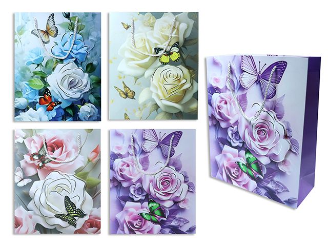 SAC CADEAU FLEURS ASST JUMBO (PQ)