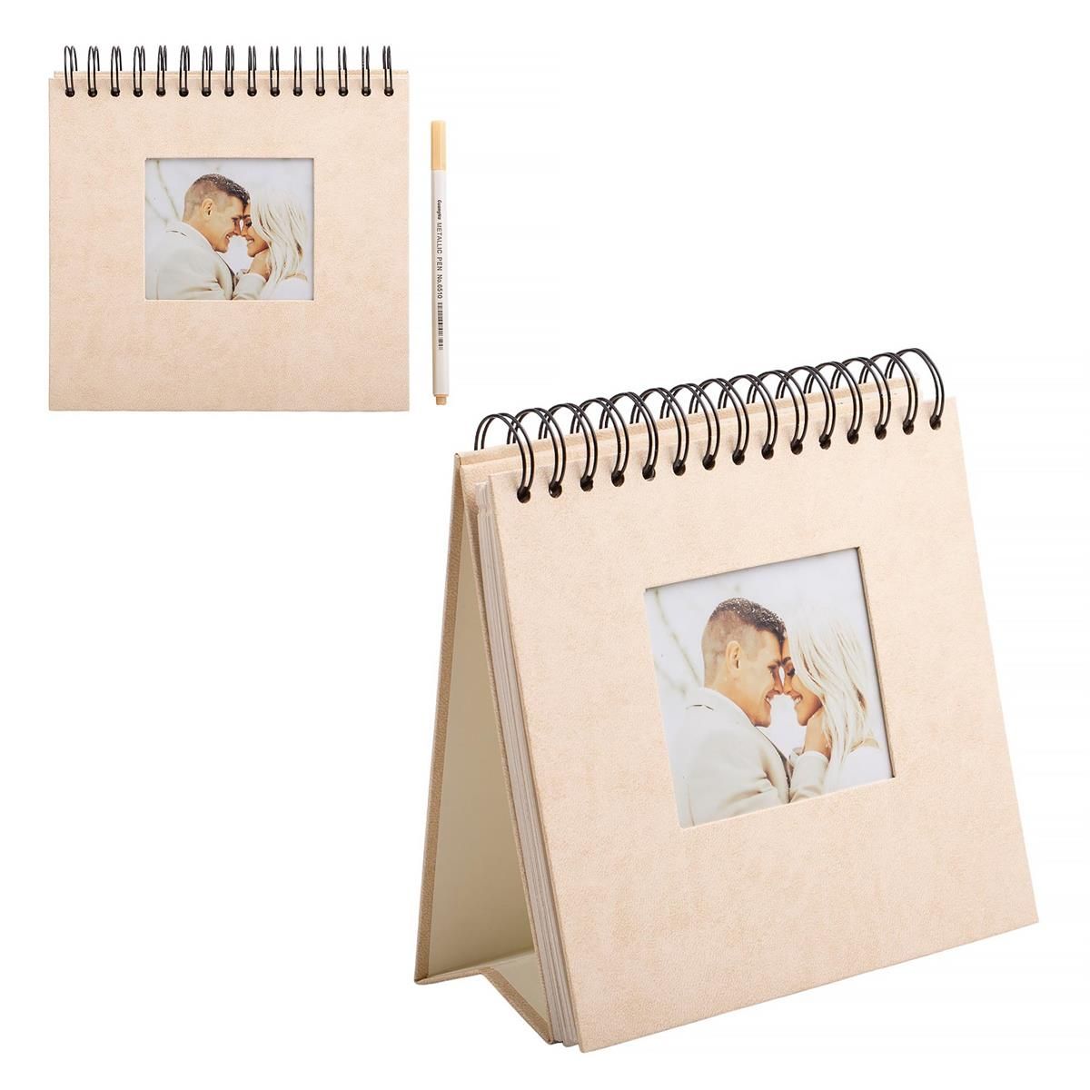 ALBUM PHOTO POUR BUREAU AVEC CRAYON 5X7 BEIGE(M5-2)