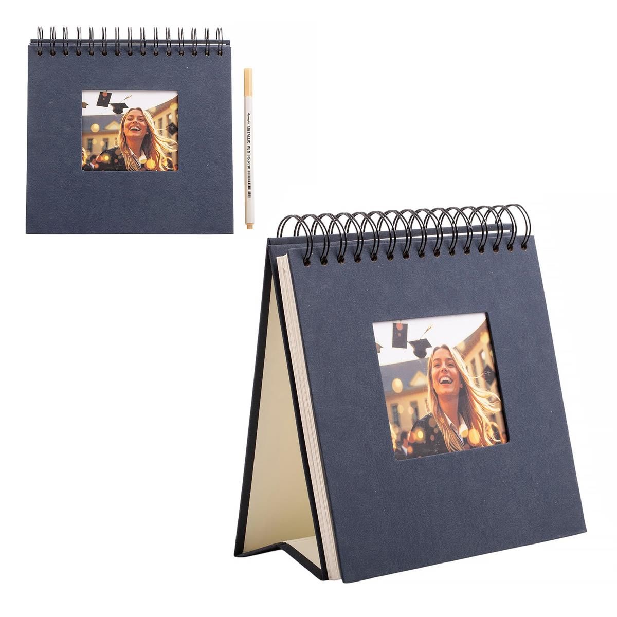 ALBUM PHOTO 5X7 NOIR POUR BUREAU AVEC CRAYON)M5-2)