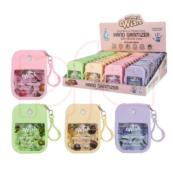 Spray désinfectant Wish 1,2 oz avec support en silicone (E-10-4)