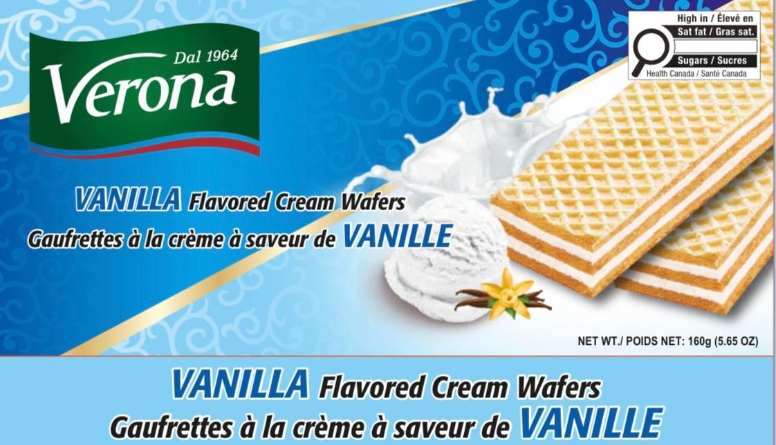 GAUFRETTES PAQUET DE 160GR A LA VANILLE ( CAISSE DE 24)