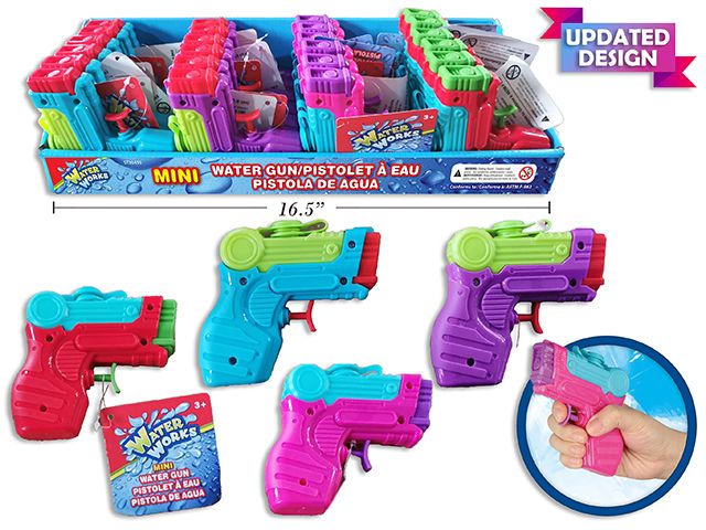 MINI FUSIL A EAU 4.25'' DANS PRESENTOIR DE 24 (ETE)