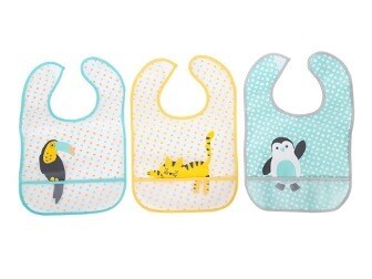 BAVETTE PEVA ANIMAUX VELCRO(A6-6)(DIS)