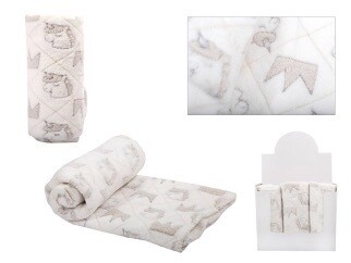 COUVERTURE POUR BÉBÉ LICORNE BEIGE (A-8)