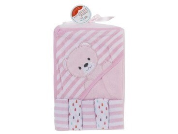 ENSEMBLE SERVIETTE CAPUCHON ET DÉBARBOUILLETTE(A8-2)(DIS)